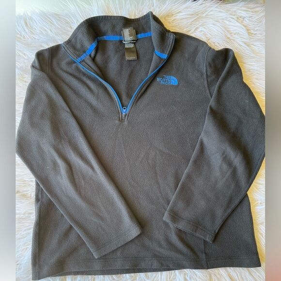 The North Face 💫MEN Quarter Zip Pullover Sweater 💫M Royal Blue Black - Picture 1 of 3